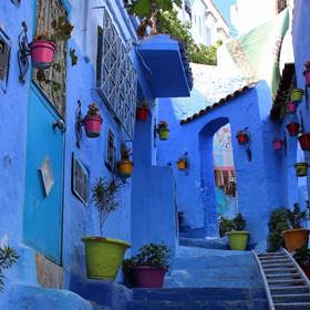 Staré město v Chefchaouen (Maroko).