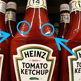 Společnost Heinz doporučuje stisknout „57“ u hrdla lahve...