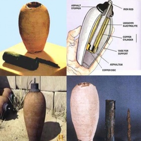 2. Bagdádská baterie. Tento artefakt byl objeven ve 30. letech 20. století během archeologických výkopů poblíž Bagdádu. Podle expertů jde o předchůdce baterie, ale většina archeologů je stále na rozpacích, že se podobný předmět nenašel nikde jinde.