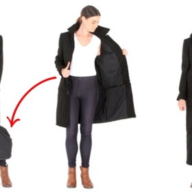 Kabát, bunda, nebo taška na rameno? U Airport Jacket je to jedno – můžete mít všechno během několika vteřin. A bez problémů vás pustí na palubu.