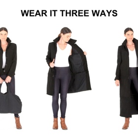 Airport Jacket má nejen více funkcí, ale i střihů a délek. Lze ji nosit třemi způsoby – v délce k bokům (8 kapes), v tříčtvrteční délce (11 kapes) a jako dlouhý kabát (14 kapes).