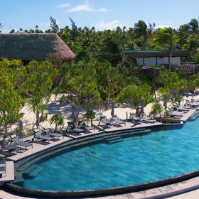 Atol Tetiaroa ve Francouzské Polynésii.