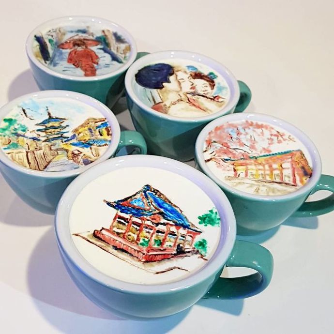 Malovaný poklad v hrnku kávy. Jihokorejec povyšuje latté art na umění hodné výstav