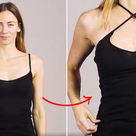 1. Tílko s překříženými ramínky.