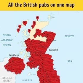 2. Všechny britské hospody pohromadě. Ostrované se ostřejších drinků rozhodně nebojí!
