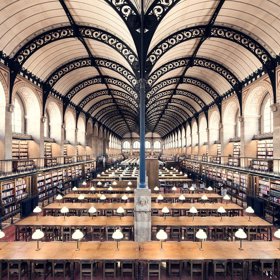 2. Bibliothèque Sainte-Geneviève, Paříž, Francie, 1850.