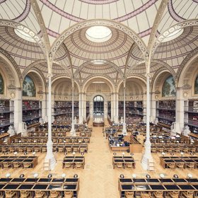 3. Francouzská národní knihovna, Salle Labrouste, Paříž, Francie, 1868.