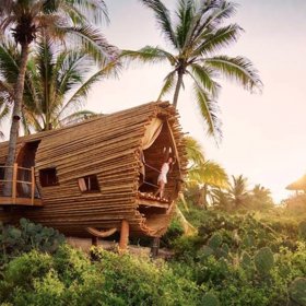 1. Playa Viva, Guerrero, Mexiko. Jako by vypadl z Tarzana. Jeho potenciál však přesahuje limity džungle – najdete v něm královské lože a budete se probouzet s výhledem na magickou oceánskou modř.