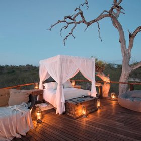6. Chalkley Treehouse, Kruger National Park, Jihoafrická republika. Pokud jste snili o spaní pod širákem nad africkou buší, budiž vám přání v tomto hotelu splněno. Usínat s výhledem na hvězdy půjde jedna radost.
