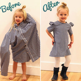 Ze starých košil úchvatné dětské outfity! Američanka (27) šije proti plýtvání i poporodním depresím