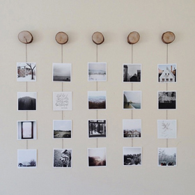 2. Na dřevěných špalíčcích.