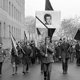 Protesty po sebevraždě Jana Palacha.