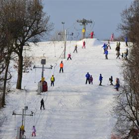 Ski areál Němčičky. 