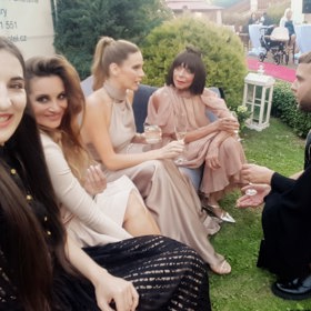 Módní návrhář Michal Marek s přáteli