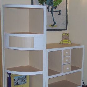 Nábytková stěna z papíru vypadá stylově a originálně