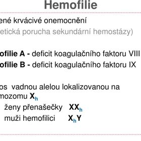 Co je hemofilie?