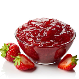 Jahodový džem s rebarborou.