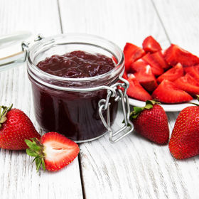 Jahodový chia džem.