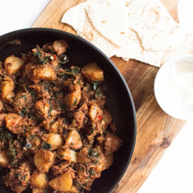 Kořeněné brambory po indicku