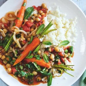 Mrkev s cizrnou po marocku