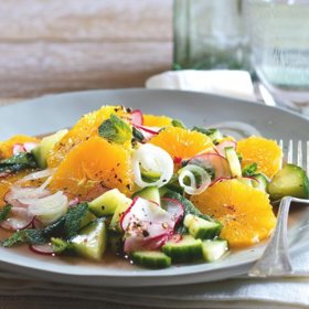 Ředkvičkový salát s pomerančem