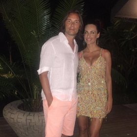 Marek Jankulovski se svou krásnou manželkou.