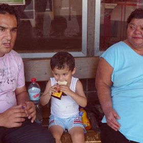 Věra Bílá s rodinou.