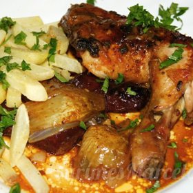 Kuřecí stehýnka s medvědím česnekem