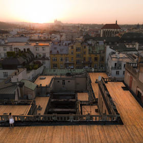 Střecha Lucerny nabízí nádherný výhled