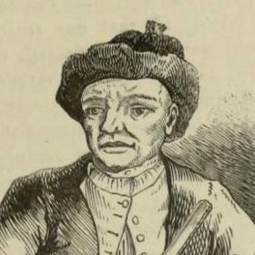 Dobová kresba Jonathana Wilda, údajně prvního anglického mafiána.