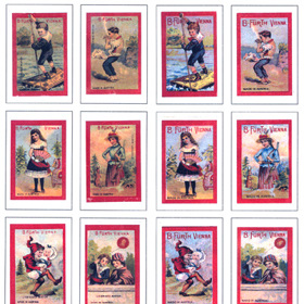 Nálepky na krabičky od sirek.