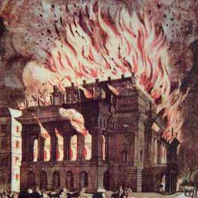 12. srpna 1881, měsíc před definitivním a slavnostním otevřením Národního divadla, vznikl v pozdějších odpoledních hodinách na střeše divadla požár, který se nepodařilo uhasit.