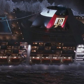 Thriller Poseidon z roku 2006, odehrávající se na luxusním zaoceánském parníku. Po zničujícím úderu zákeřné obří vlny se skupinka několika odvážlivců rozhodne dostat za každou cenu z potápějící se a hořící lodi.