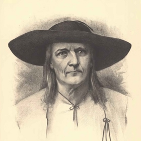 Portrét Jana Sladkého Koziny od Jana Vilímka. Jan Sladký Kozina byl vůdce chodského povstání na konci 17. století. Před popravou proklel Lomikara. 