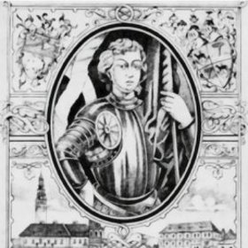 Portrét mladého Lammingera, počeštěně Lomikara. Byl to nenáviděný šlechtic a průmyslník, který Chodům sahal na jejich historická práva.