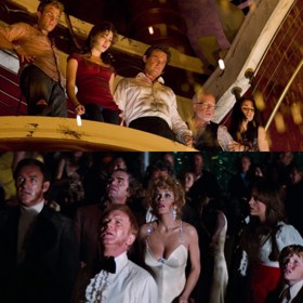 Silvestr. Přes 2000 pasažérů a posádka oslavují konec roku na otevřeném moři, na palubě luxusního zaoceánského parníku Poseidon.