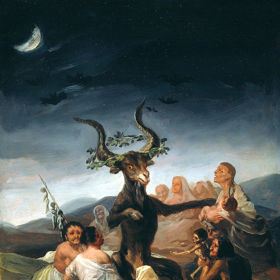 Ďábel na sebe bral při sabatech podobu černého kozla. Takto si ho představoval slavný malíř Goya.