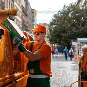 Herec Jakub Štáfek si vyzkoušel povolání popeláře.