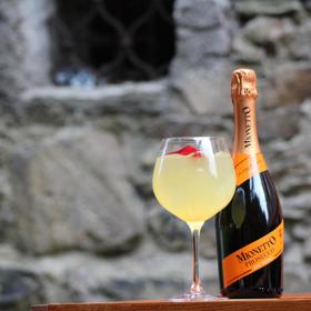 Moulin Rouge

100ml Prosecco Mionetto
40ml Gran Marnier
50ml Pomerančový fresh juice 
10ml Čerstvá citronová šťáva
10ml Cukrový sirup
Dekor - Lístky růže

Recept na tento koktejl vznikl ve spolupráci s píseckým barem Revolution Bar.
