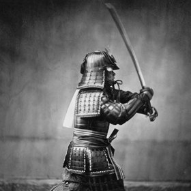 Do světa samurajů (snímek z poloviny 19. století) byl Jukio poblázněný. 