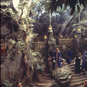 Opičí město bylo vytvořeno ve filmovém studiu.