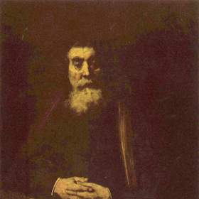 Rembrandtův obraz Starý muž, zřejmě zobrazující Jana Amose Komenského.