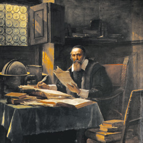 Poslední léta strávil v Amsterdamu, kde i zemřel. Zde na obraze Václava Brožíka J. A. Komenský ve své pracovně v Amsterodamu (1891).