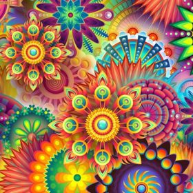 Zvláštní způsob smyslového vnímání, kdy se dva či více smyslů vzájemně prolíná, připomíná zážitky po požití psychedelik jako LSD. 