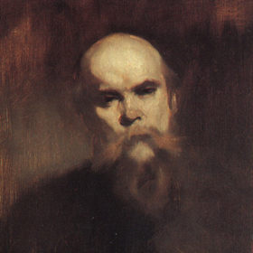 Byl za to na dva roky odsouzen do vězení, kde se obrátil k náboženství, ale po propuštění opět brzy propadl starému způsobu života. Zde na obraze Eugèna Carrièra z roku 1890.