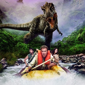 Dobrodružná komedie v níž Dr. Marshalla, jeho asistentku a dělníka vcucl podivný vír a vrhl je do alternativního vesmíru.