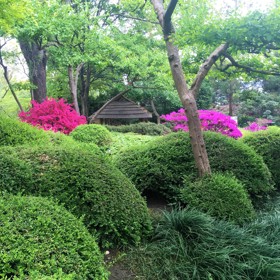 Expozice je tvořena ze dvou částí. První představuje horskou krajinu s chýší a jezírkem.