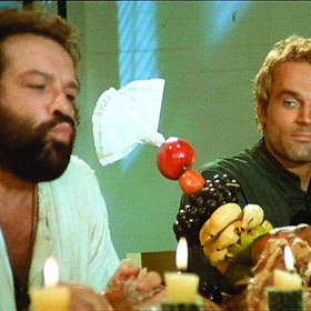 Dva misionáři jsou desátým společným filmem této legendární herecké dvojice.