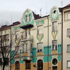 Rodný dům Adiny Mandlové. 