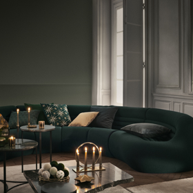 V kombinaci se zlatými odlesky zelená barva ještě víc vynikne a bude působit majestátně. 